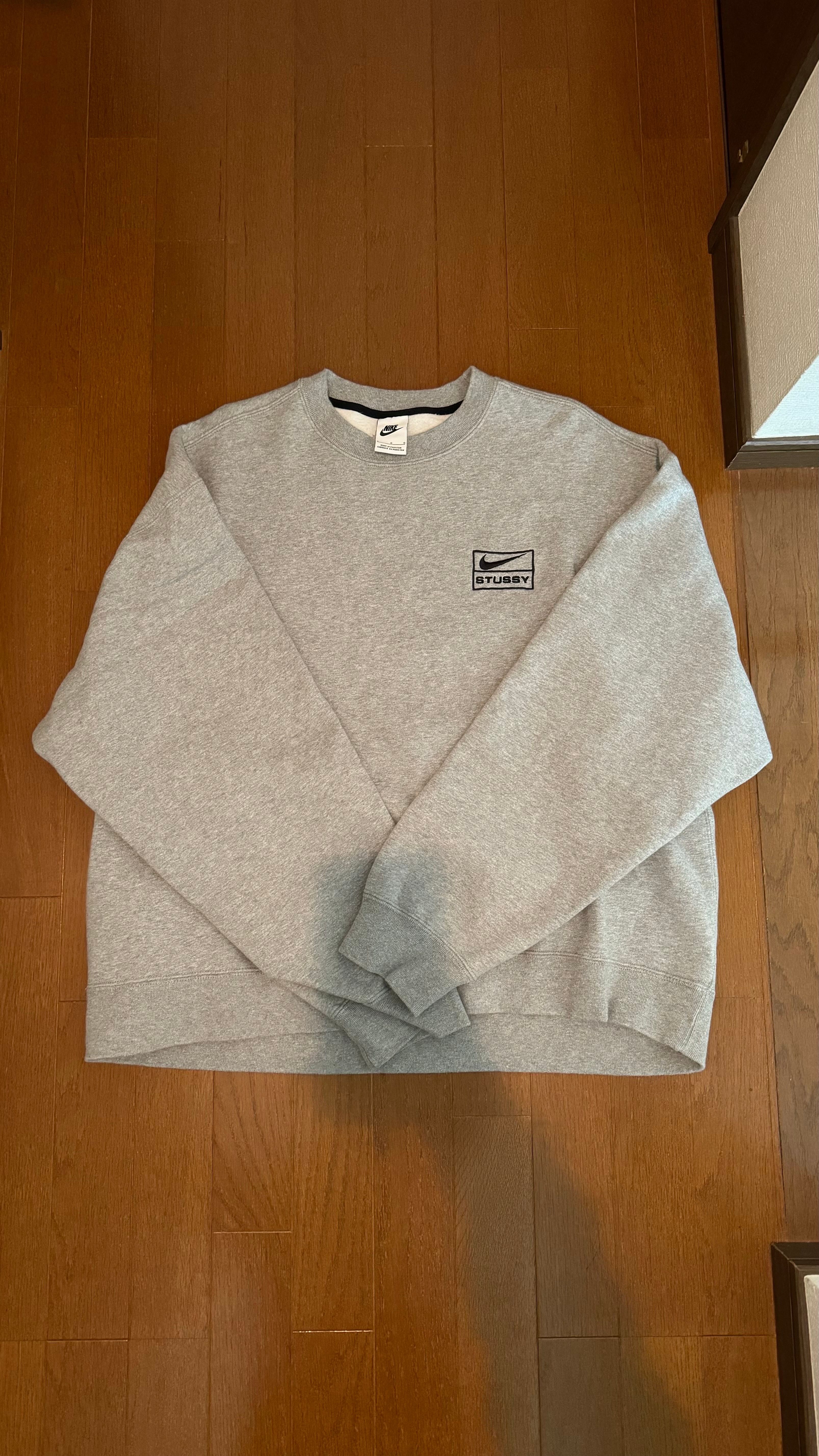 Stussy x Nike Fleece Crew (US Size) "Grey" DO9337-063