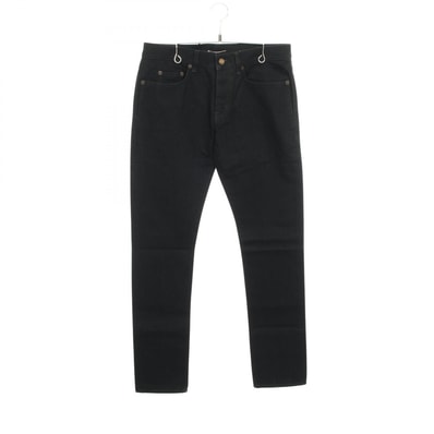 サンローランパリ SAINT LAURENT PARIS ストレート デニムパンツ 衣料品 ボトムス コットン メンズ ブラック系 【中古】