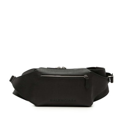 バレンシアガ ボディバッグ ウエストバッグ ベルトバッグ 433625 ブラック レザー レディース BALENCIAGA 【中古】