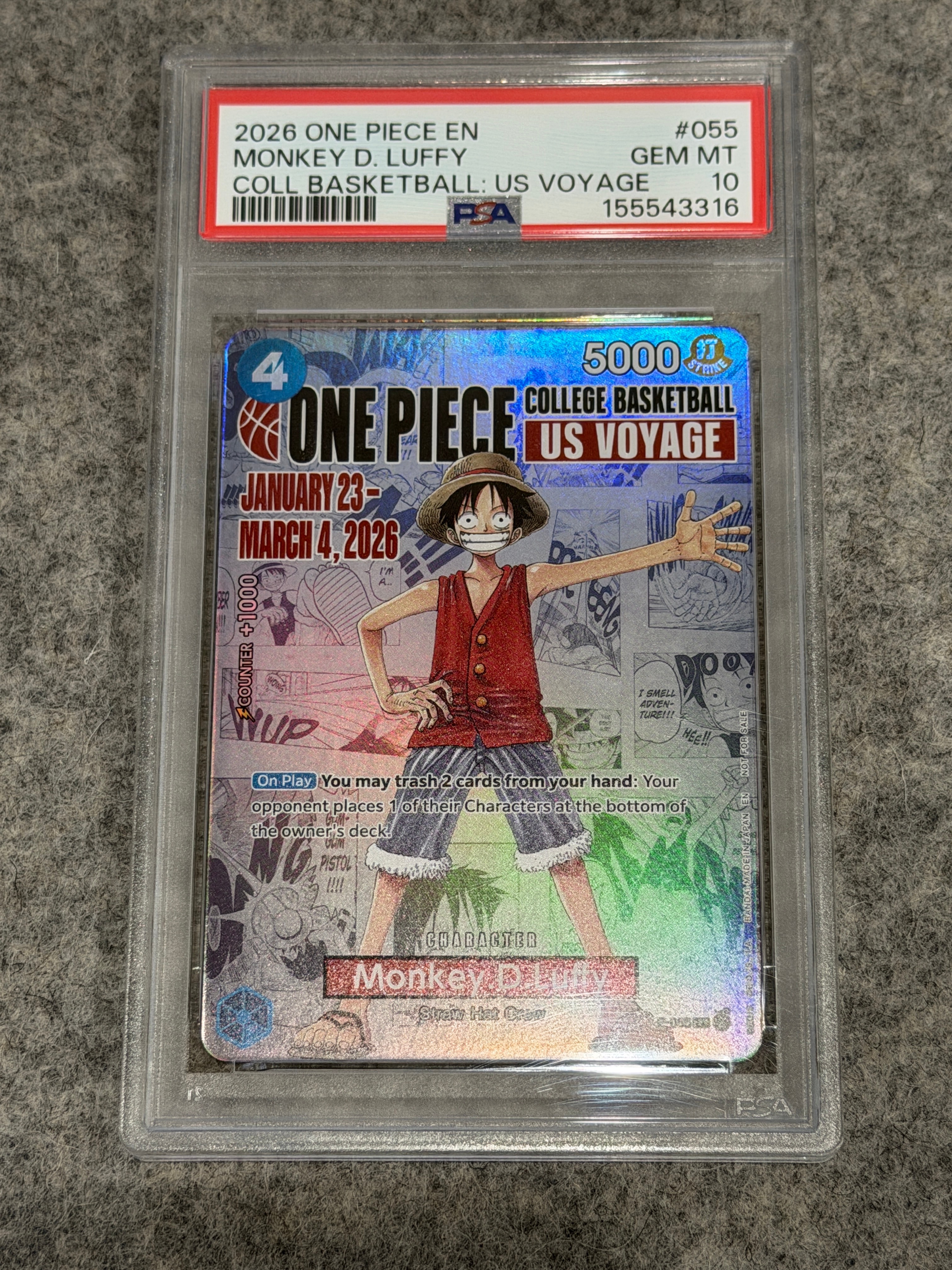 PSA10】モンキー・D・ルフィ：P (開封済) [P-055]【英語版
