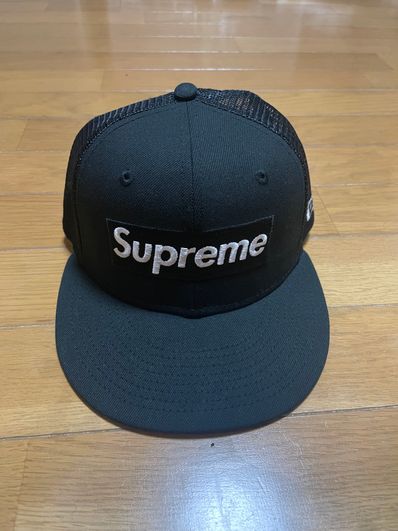 Supreme Box Logo Mesh Back New Era "Black" (22SS)