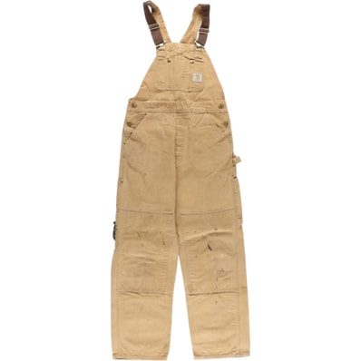 古着 カーハート Carhartt ダブルニー ダック オーバーオール メンズw34相当/eaa572426