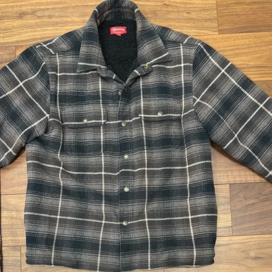 Supreme Shearling Lined Flannel Shirt "Black"