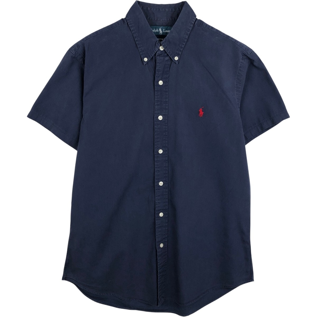 古着 ラルフローレン Ralph Lauren CUSTOM FIT 半袖 ボタンダウンシャツ メンズM相当/eaa674196
