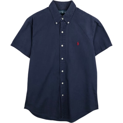 古着 ラルフローレン Ralph Lauren CUSTOM FIT 半袖 ボタンダウンシャツ メンズM相当/eaa674196