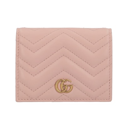 グッチ GGマーモント ダブルG 二つ折り財布 レザー 466492 レディース GUCCI 中古