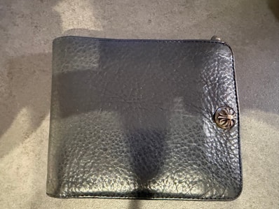 Chrome Hearts 1-Snap Cross Button Wallet "Black"