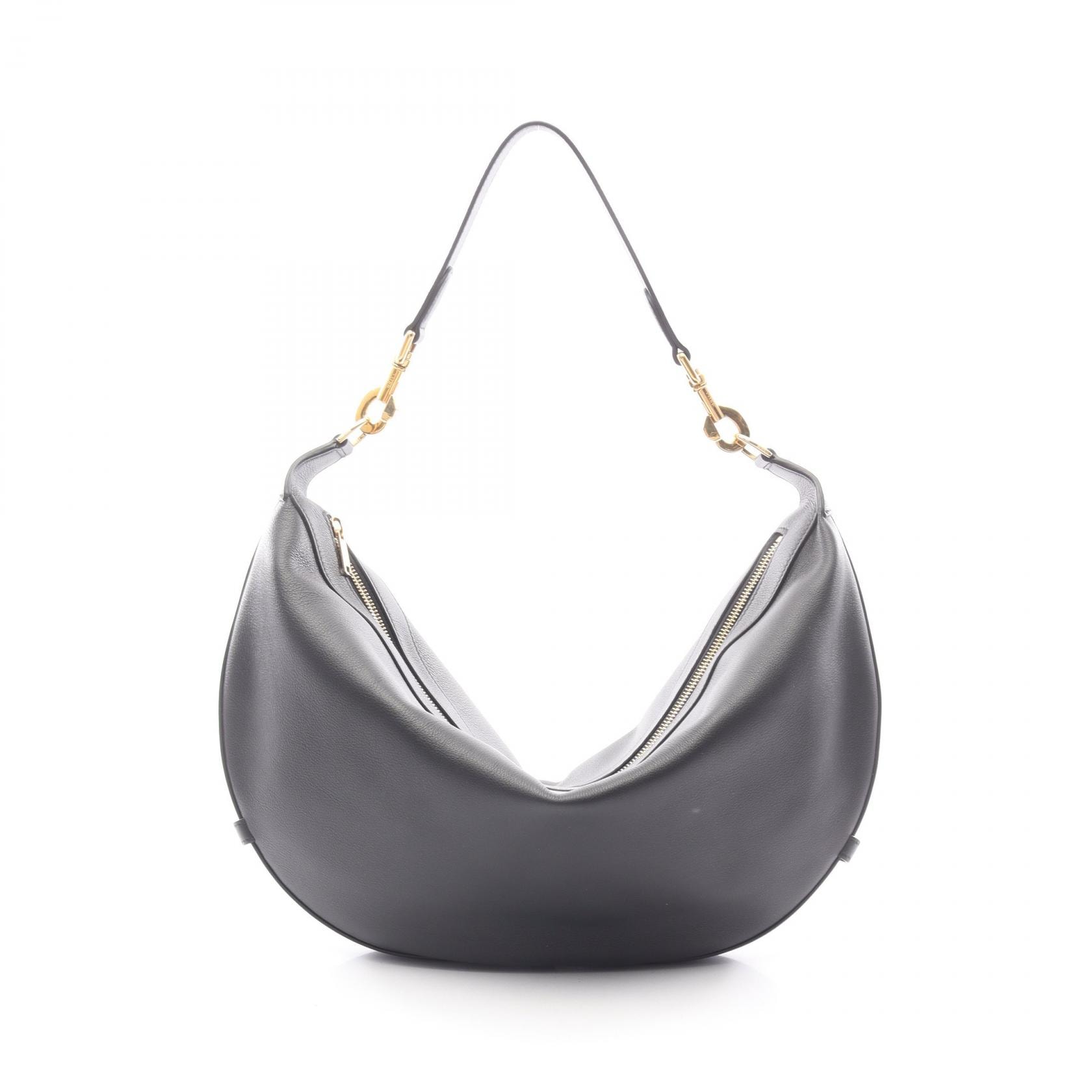 セリーヌ CELINE ミディアム レアンドル ショルダーバッグ バッグ レザー レディース ブラック系 197263DV738NO 【新品】