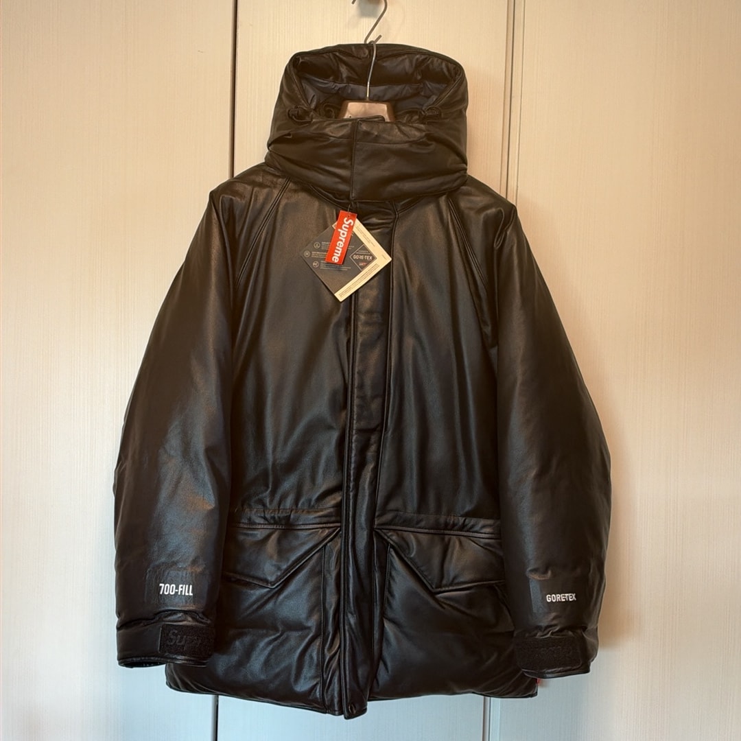 Supreme Gore-Tex Leather 700-Fill Down Parka "Black"