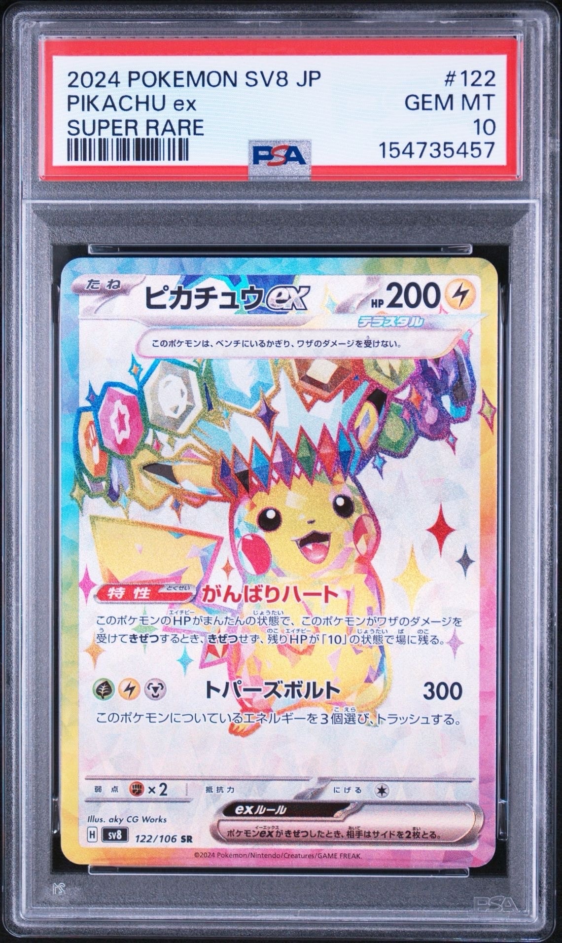 ピカチュウex SR [SV8 122/106](拡張パック「超電ブレイカー」)の新品