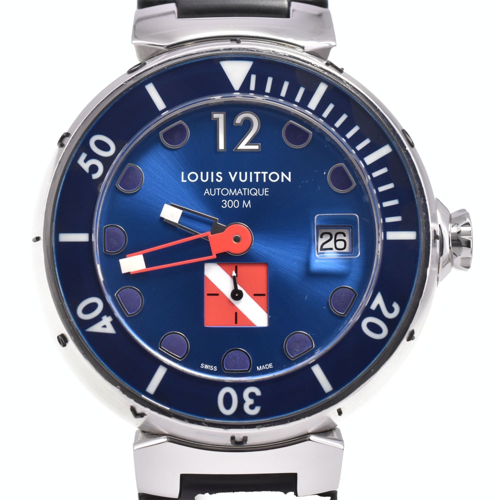 値下 ルイ・ヴィトン LOUIS VUITTON Q103F タンブール ダイビング 自動巻き メンズ A#146021