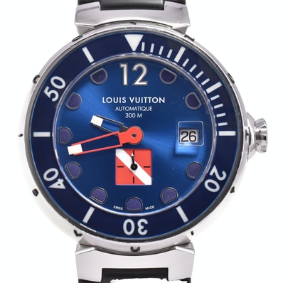 値下 ルイ・ヴィトン LOUIS VUITTON Q103F タンブール ダイビング 自動巻き メンズ A#146021