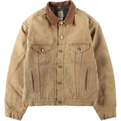 古着 00年代 カーハート Carhartt 中綿入り トラッカージャケット ダックワークジャケット USA製 メンズL相当/eaa636527