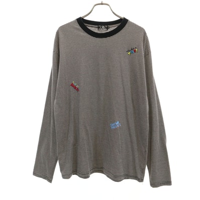 HYSTERIC GLAMOUR ヒステリックグラマー ボーダー柄 長袖 Tシャツ M ブラック ロンT