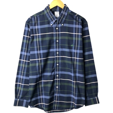 古着 ブルックスブラザーズ Brooks Brothers Est.1818 REGENT 長袖 ボタンダウンチェックシャツ メンズL相当/eaa570343