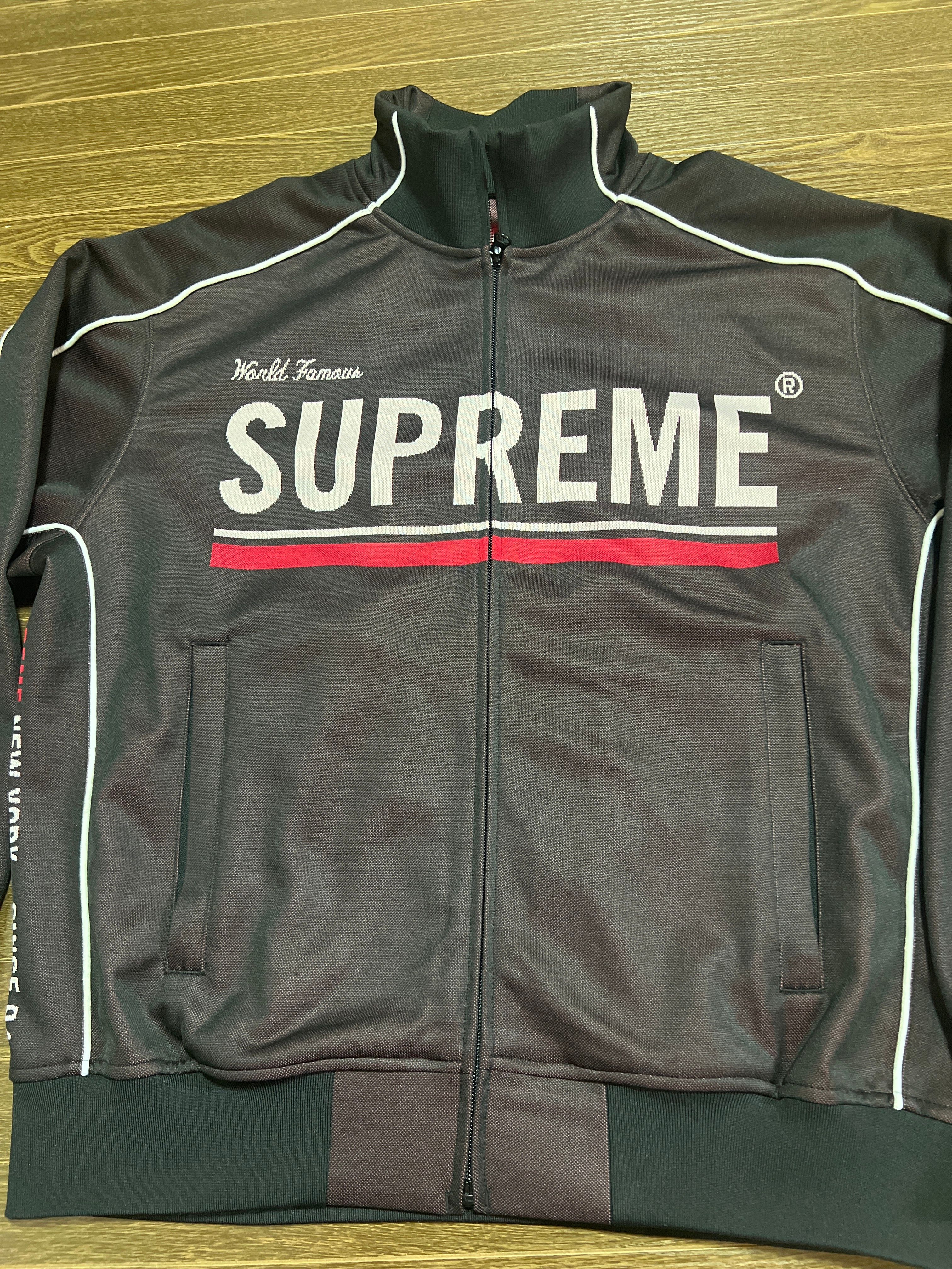 Supreme World Famous Jacquard Track Jacket "Black"