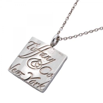 ★SALE【6jdb0214】ティファニー ネックレス ノーツスクエア シルバー925【中古】レディース