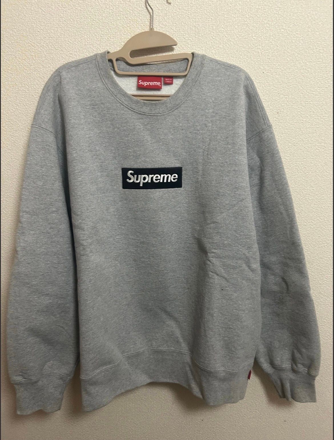 Supreme Box Logo Crewneck "Heather Grey" (22FW)