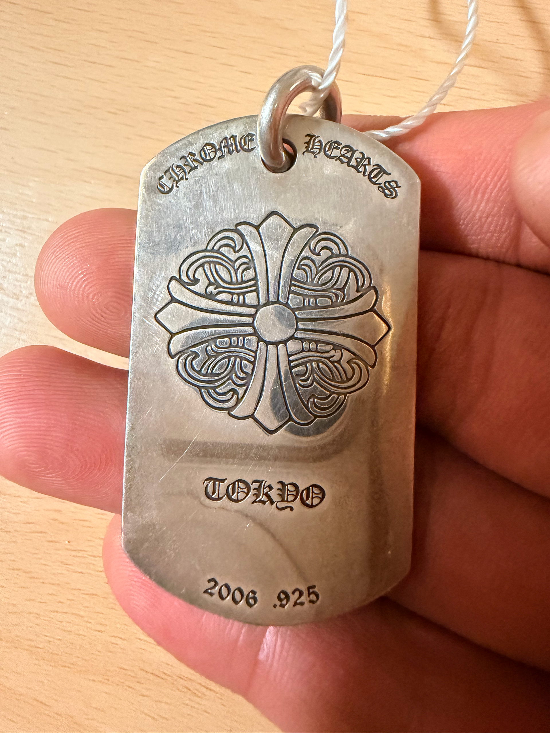 Chrome Hearts Tokyo Large Dog Tag SV925 Pendant Top "Silver"