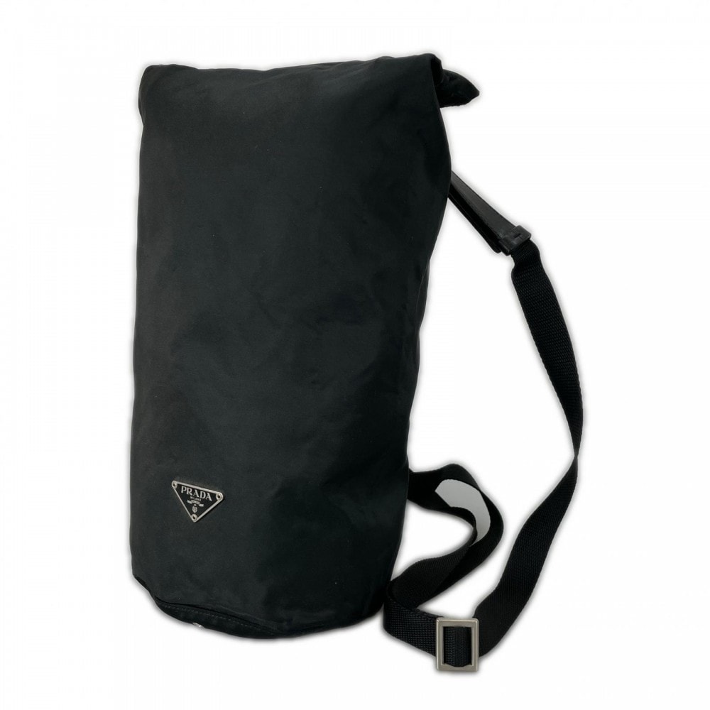 PRADA プラダ ショルダーバッグ V228 ナイロン ブラック 黒 シルバー金具 レディース【中古品】
