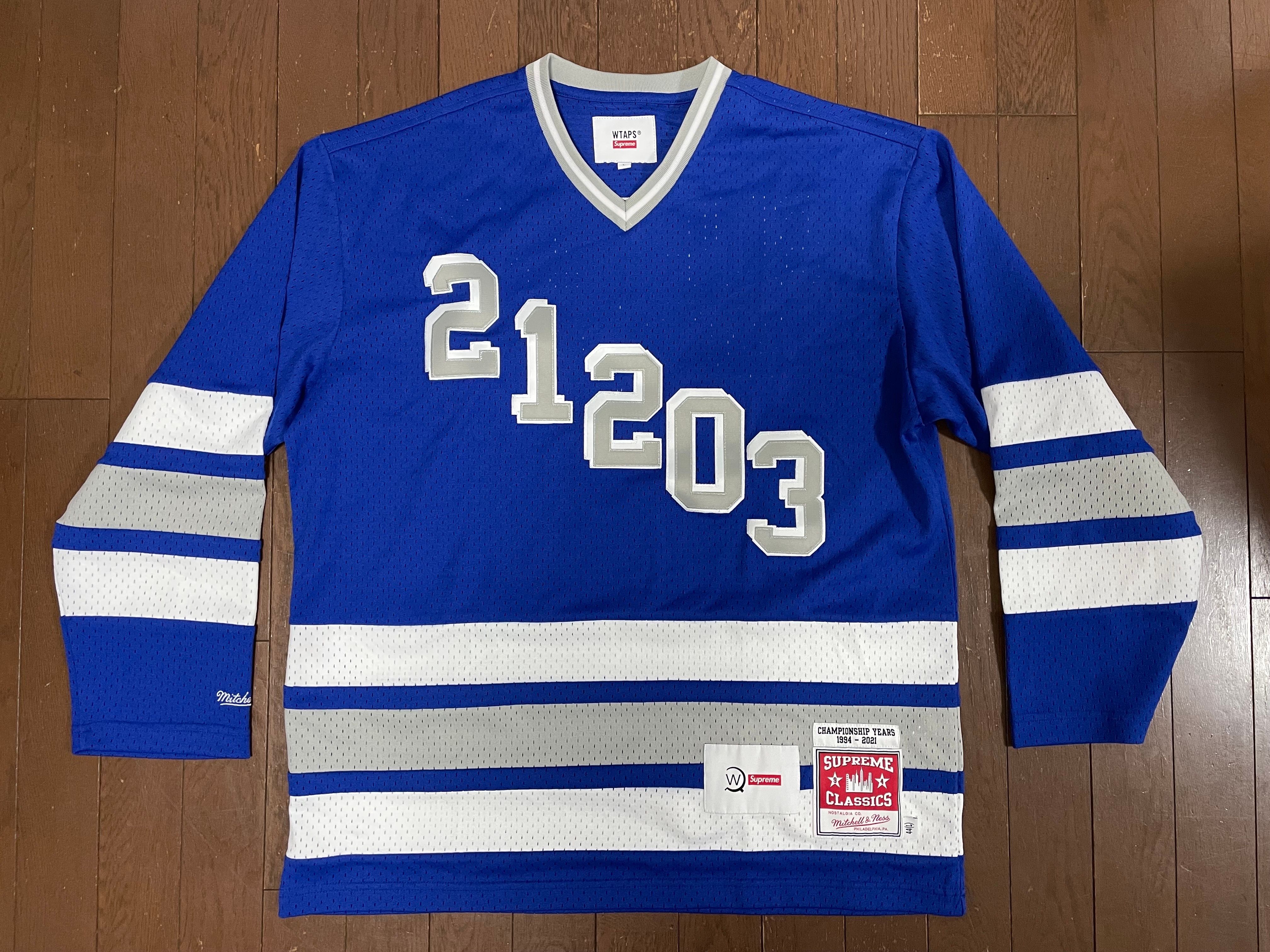 Supreme / WTAPS Mitchell & Ness Hockey Jersey "Blue"