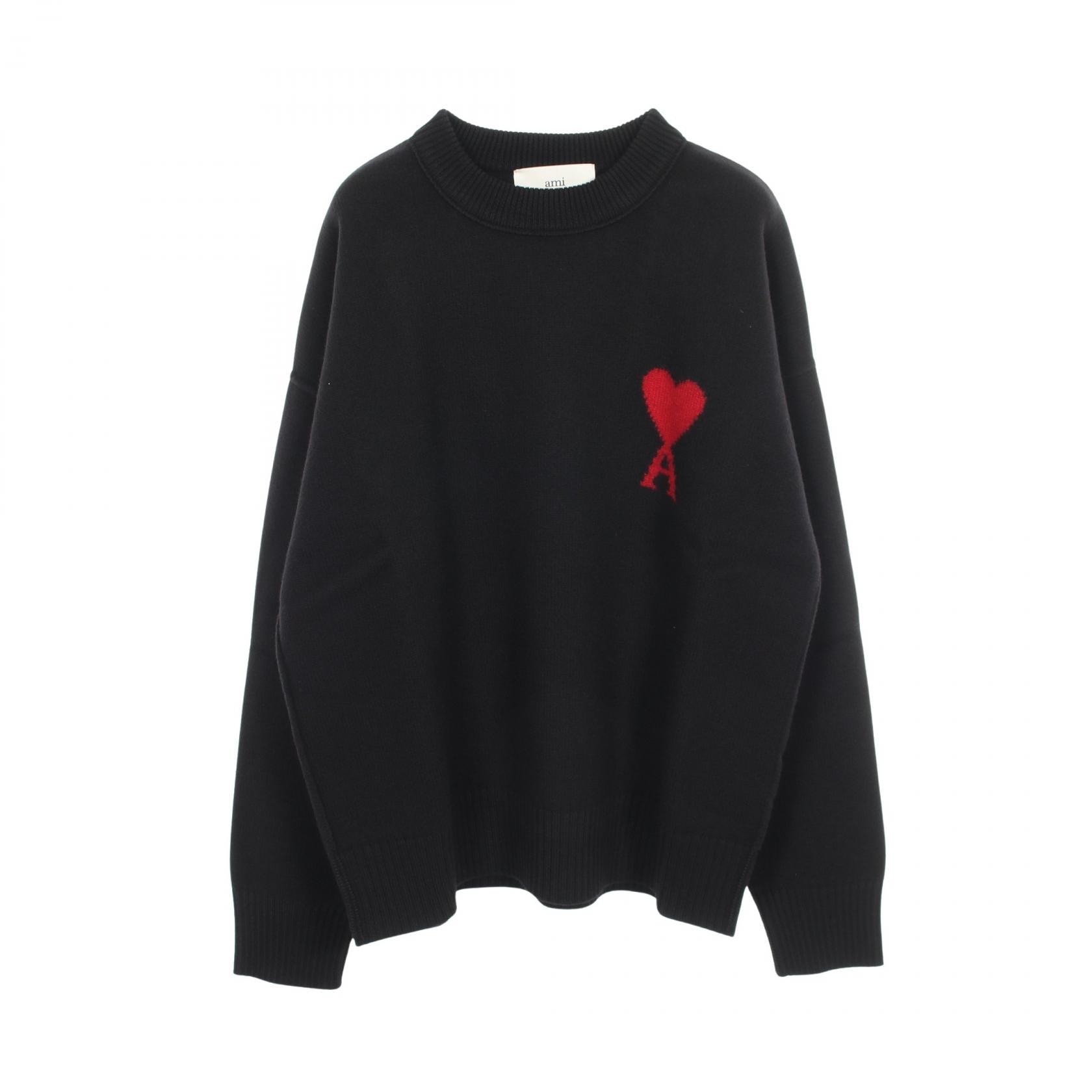 アミ AMI Ami de Coeur ニット 衣料品 トップス ウール メンズ レディース ブラック系 UKS838018009M 【新品】
