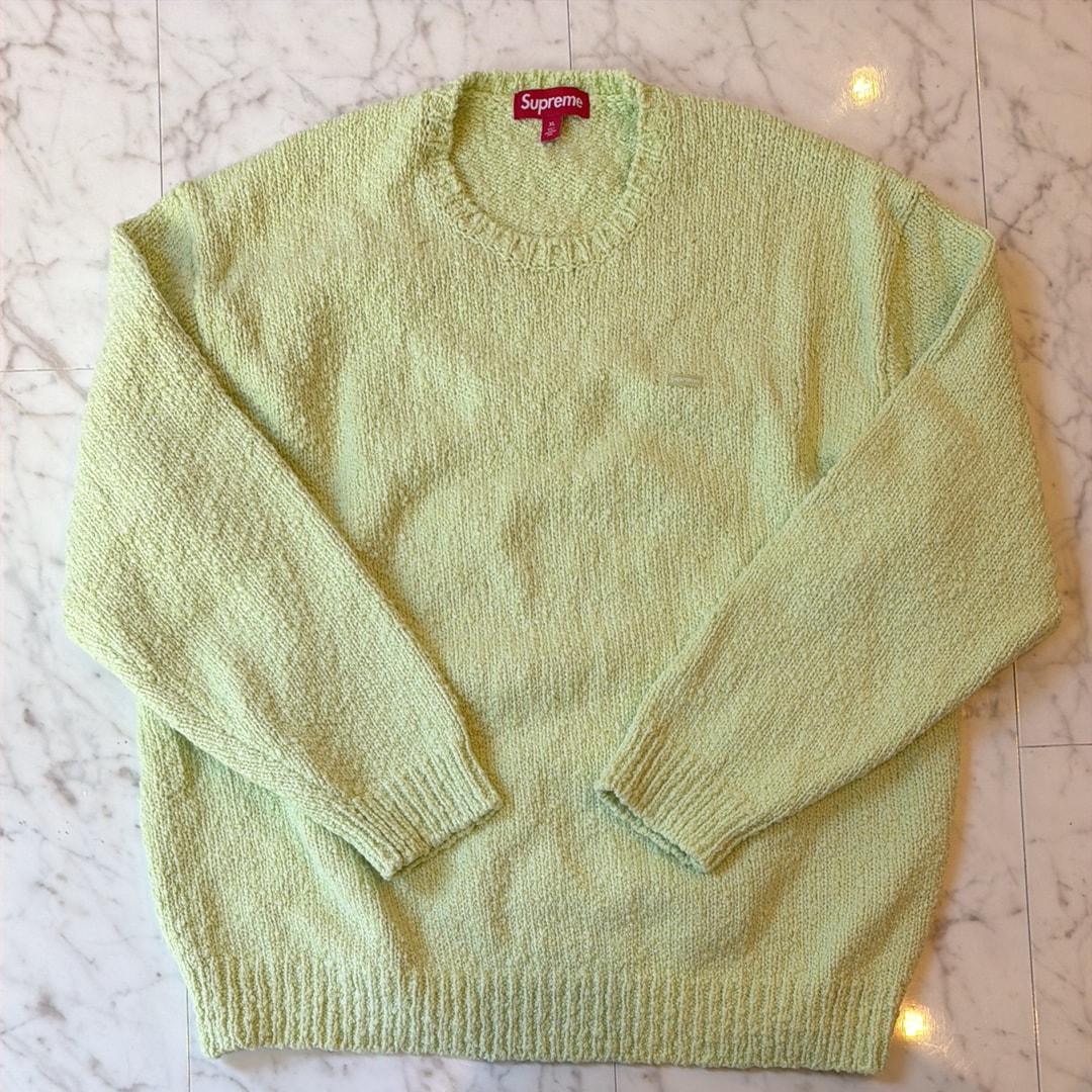 Supreme Bouclé Small Box Sweater "Bright Lime"
