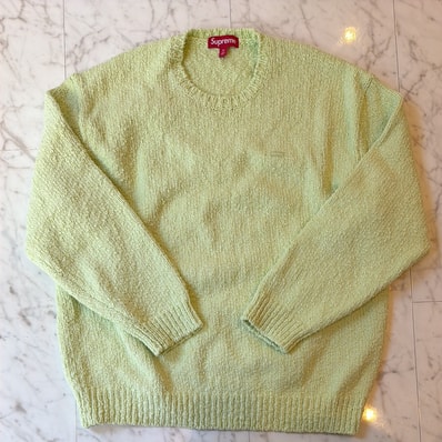 Supreme Bouclé Small Box Sweater "Bright Lime"