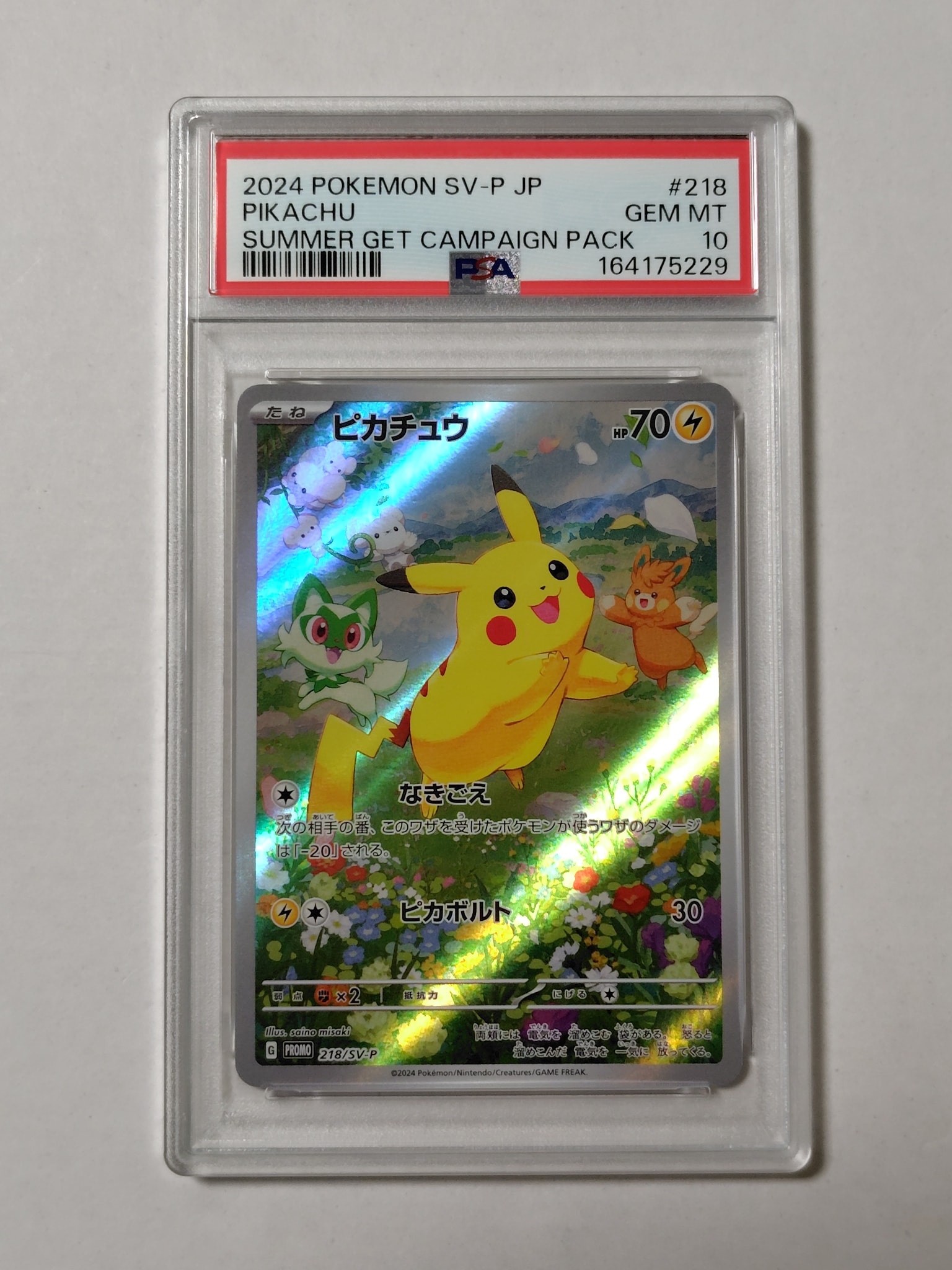 Pikachu P [SV-P 218](Promo Card Pack "Pokemon Card Summer is Here! Get a Promo Card Campaign!")