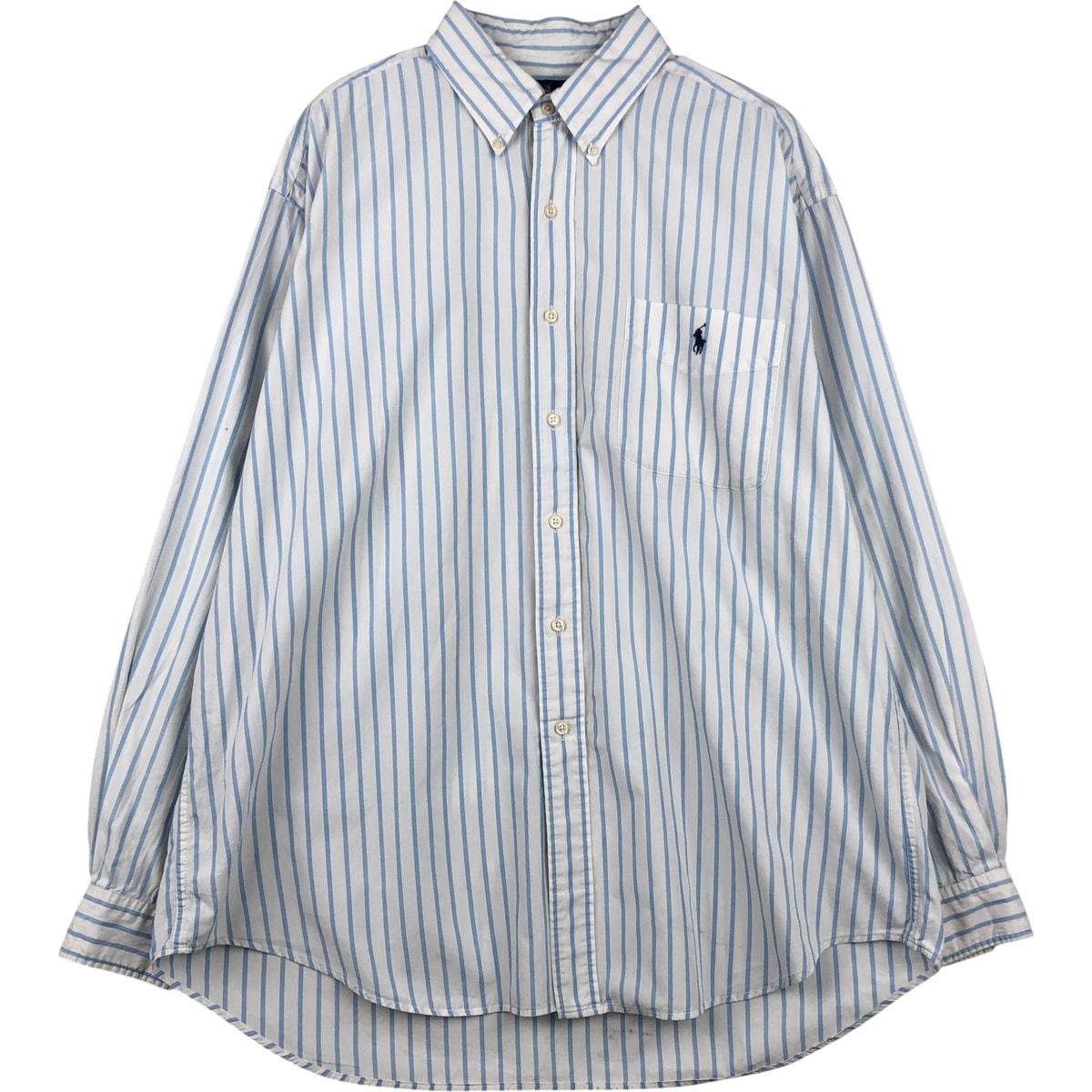 古着 ラルフローレン Ralph Lauren BLAIRE 長袖 ボタンダウンストライプシャツ メンズXL相当/eaa614708