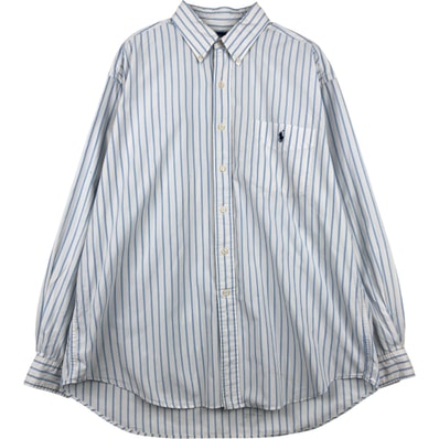 古着 ラルフローレン Ralph Lauren BLAIRE 長袖 ボタンダウンストライプシャツ メンズXL相当/eaa614708