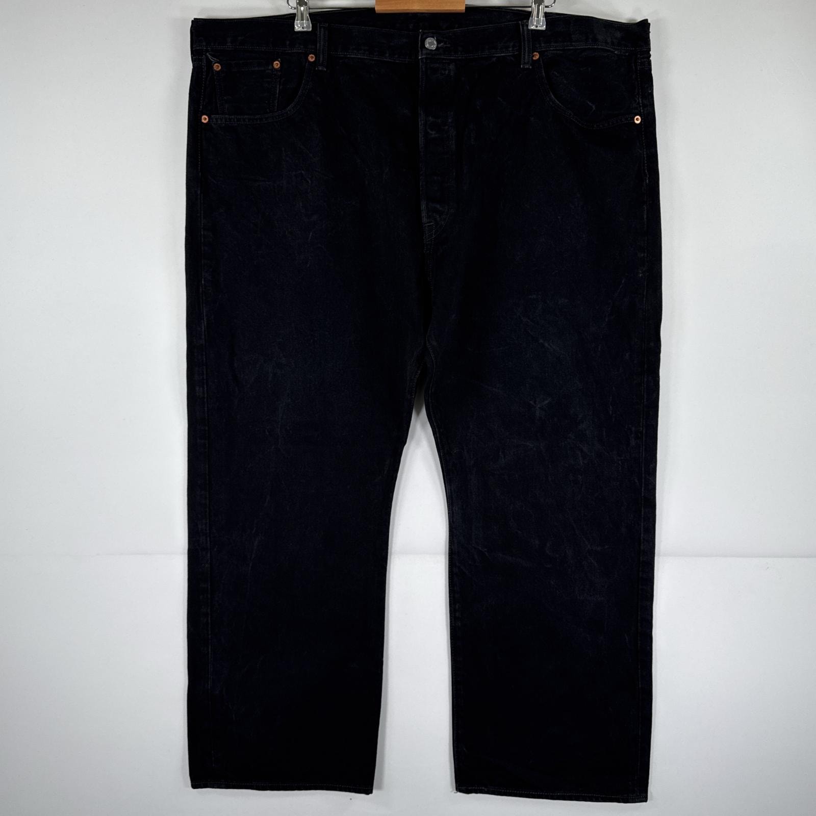 古着 リーバイス Levi's デニムパンツ 501 ジーパン ストレート 大きいサイズ ボタンフライ ジーンズ ビッグサイズ w48 L29  ブラック メンズ