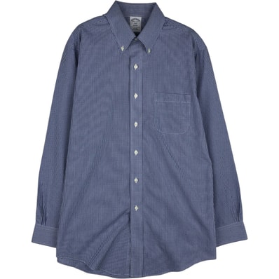 古着 ブルックスブラザーズ Brooks Brothers 1818 REGENT ギンガムチェック 長袖 ボタンダウンチェックシャツ メンズM相当/eaa646560