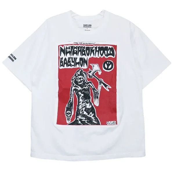 NEIGHBORHOOD x BABYLON . Tee SS-4 "White"