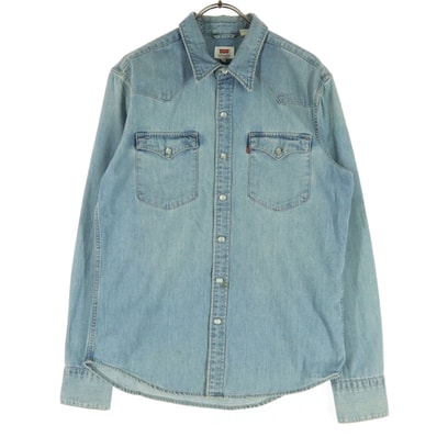 Levi's リーバイス 長袖 デニム ウエスタンシャツ S ブルー