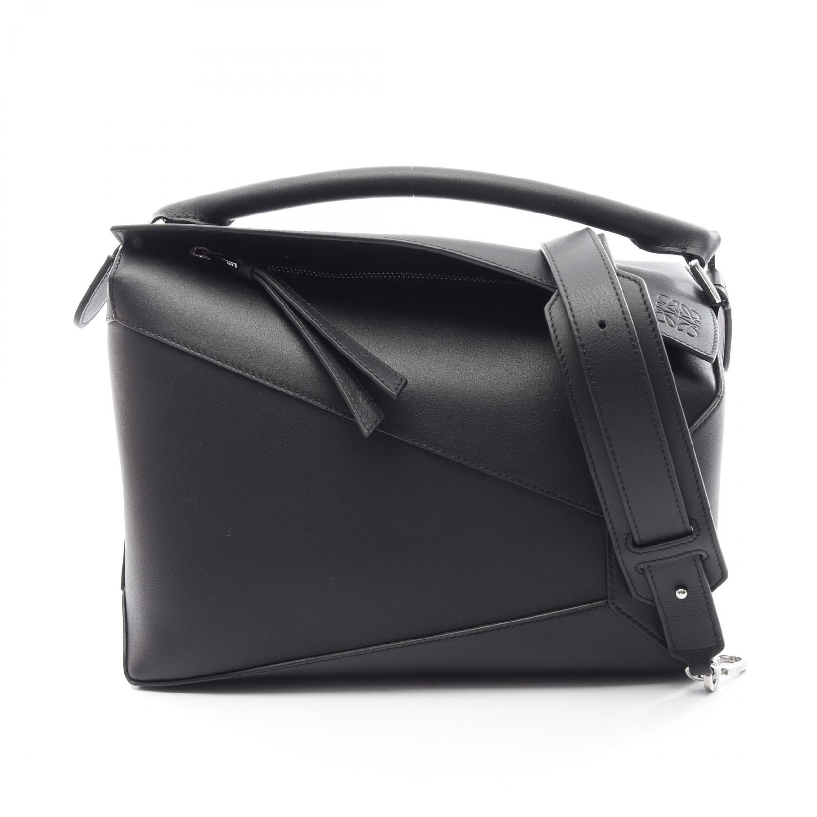 ロエベ LOEWE パズルエッジ ミディアム 2WAY ハンドバッグ バッグ レザー レディース ブラック系 A510P49X231100 【新品】