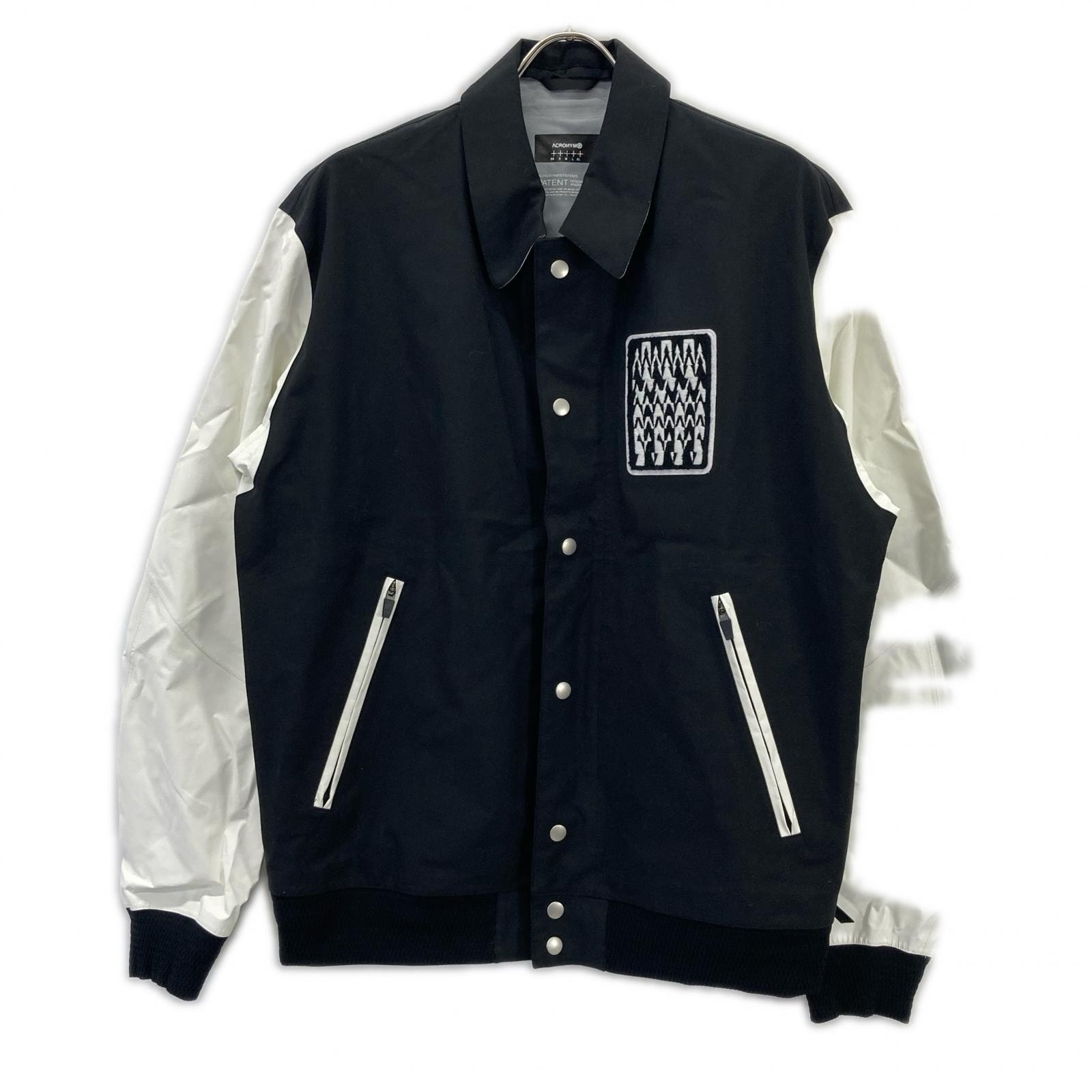 アクロニウム J94-VT ブラック STRAIGHT FIT 3L VARSITY JACKET M