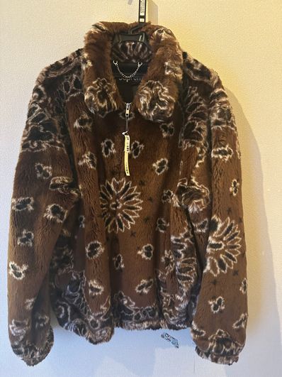 Supreme Bandana Faux Fur Bomber Jacket "Brown"