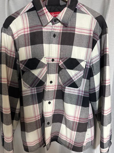Supreme Quilted Flannel Shirt "White"