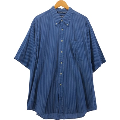 古着 90年代 ノーティカ NAUTICA シアサッカー 半袖 ボタンダウン ストライプシャツ メンズXL相当 ヴィンテージ/eaa543771