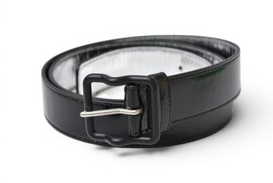 ボッテガヴェネタ ベルト BOTTEGA VENETA パテントレザー サイズ95cm ブラック 691233 メンズ【中古】