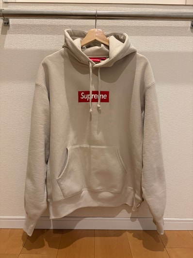 Supreme Box Logo Hooded Sweatshirt "Stone" (24FW)