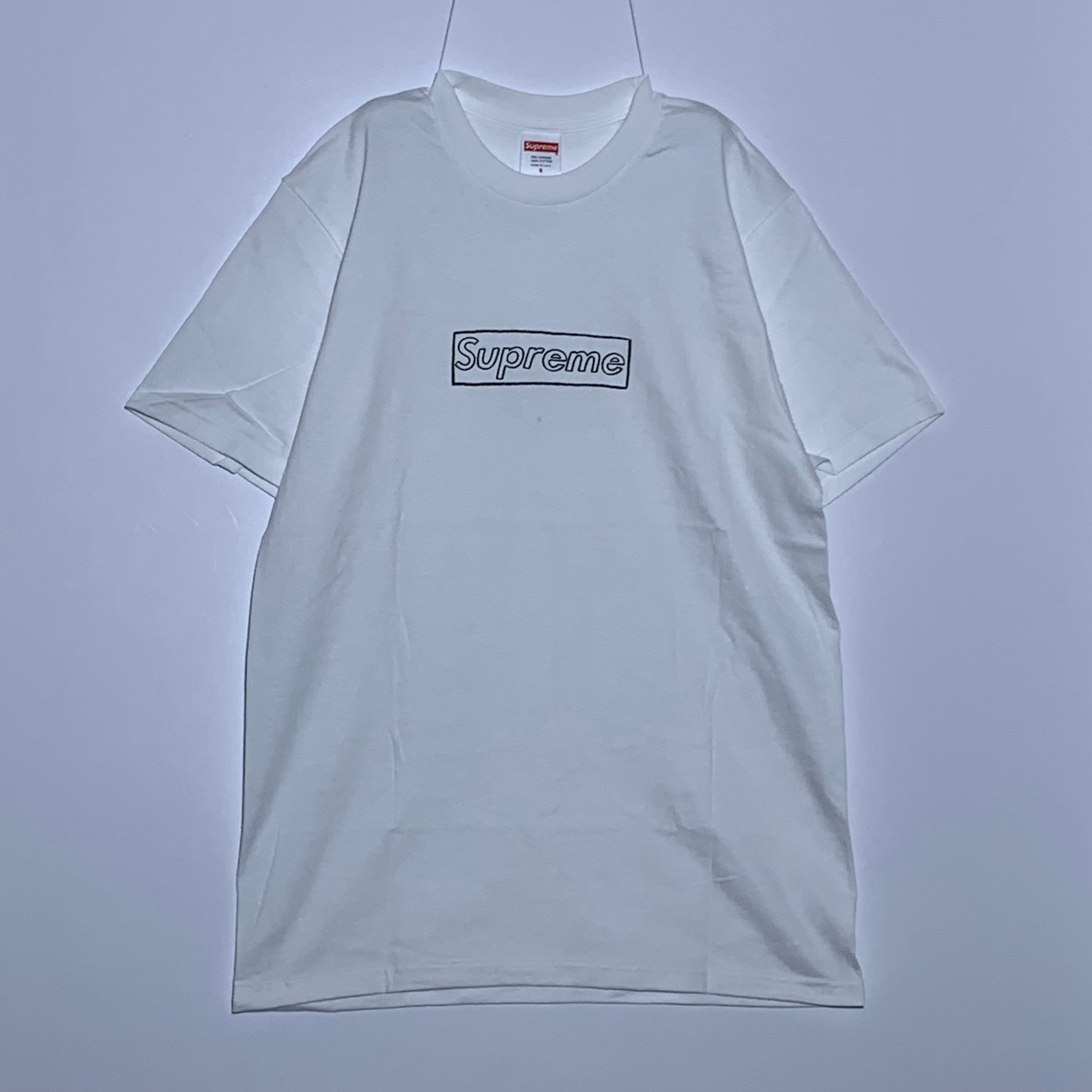 Supreme KAWS Chalk Logo Tee "White"