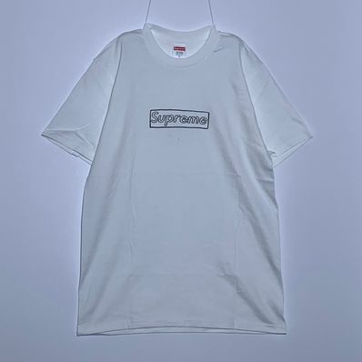 Supreme KAWS Chalk Logo Tee "White"