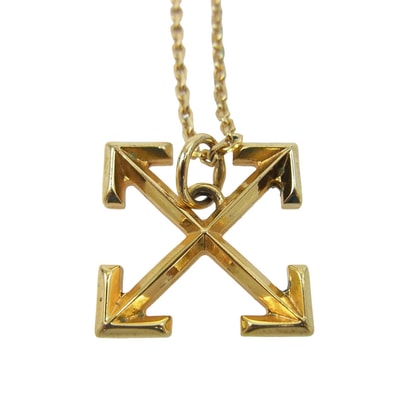 OFF-WHITE オフホワイト ネックレス OMOB020E192530029300 イーストランドタグ SMALL ARROWS NECKLACE スモール アロー ネックレス ゴールド系【中古】