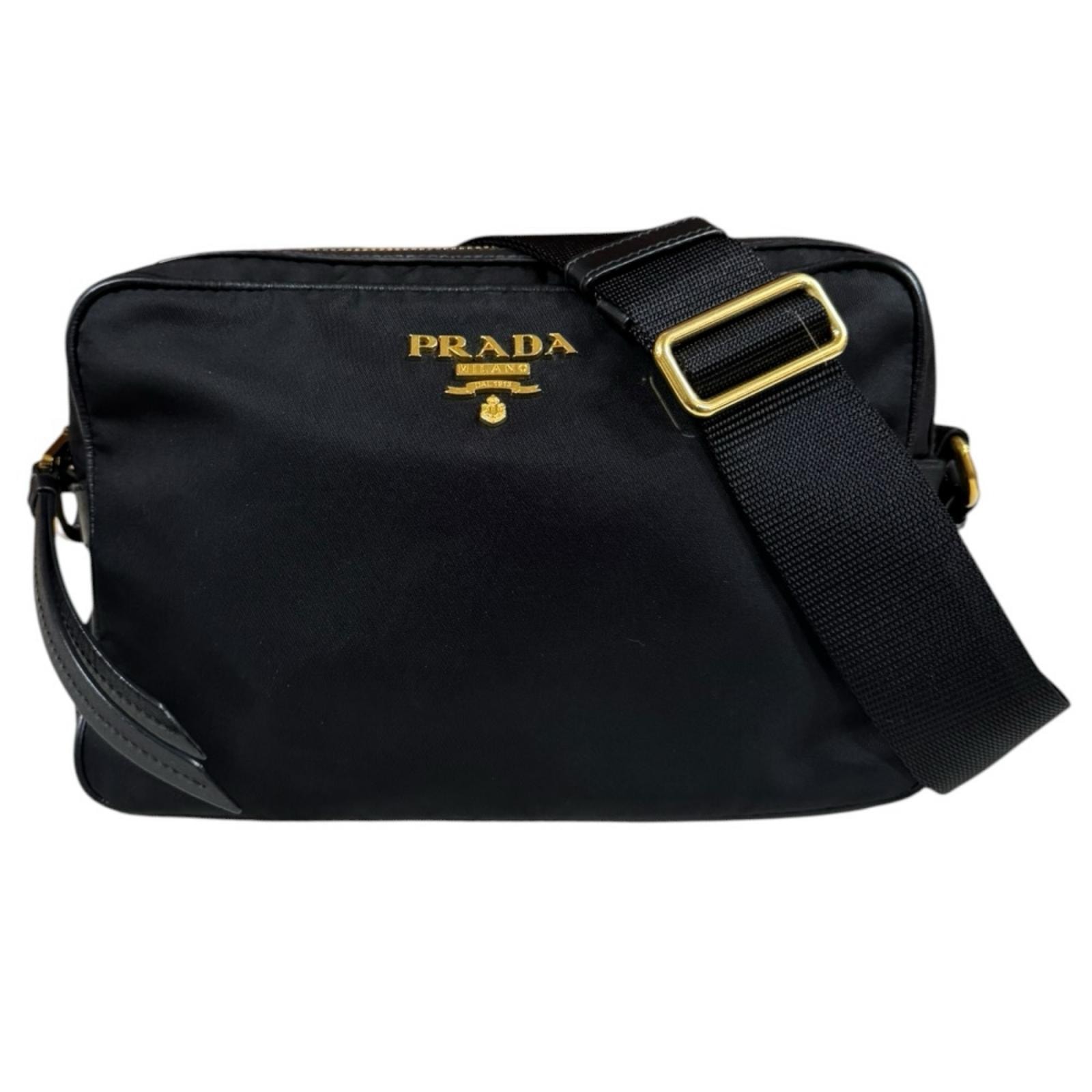 プラダ ショルダーバッグ ナイロン ブラック ユニセックス PRADA 中古