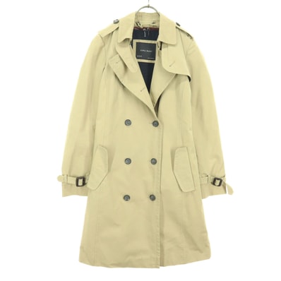 ZARA BASIC ザラベーシック コットン 長袖 ダブルブレスト トレンチコート XS ベージュ系