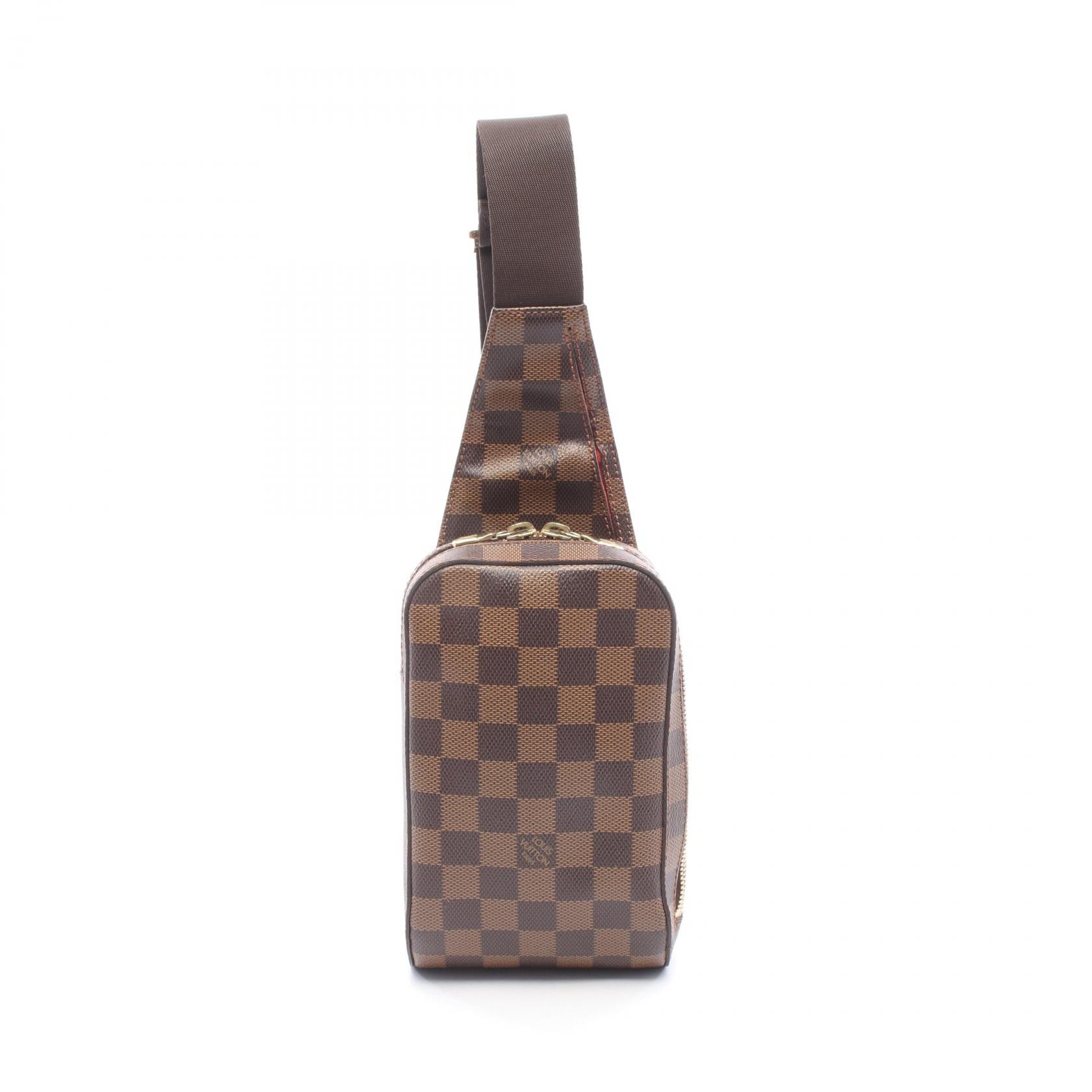 ルイ・ヴィトン LOUIS VUITTON ジェロニモス ダミエエベヌ ウエストバッグ ボディバッグ バッグ PVCコーティングキャンバス メンズ レディース ブラウン系 N51994 【中古】
