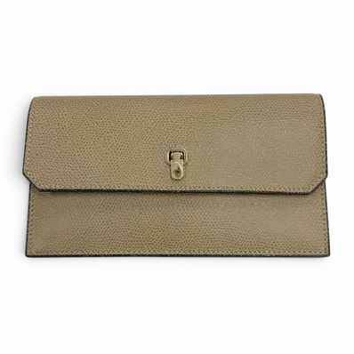 美品 ヴァレクストラ 長財布 シティウォレット グレージュ メンズ