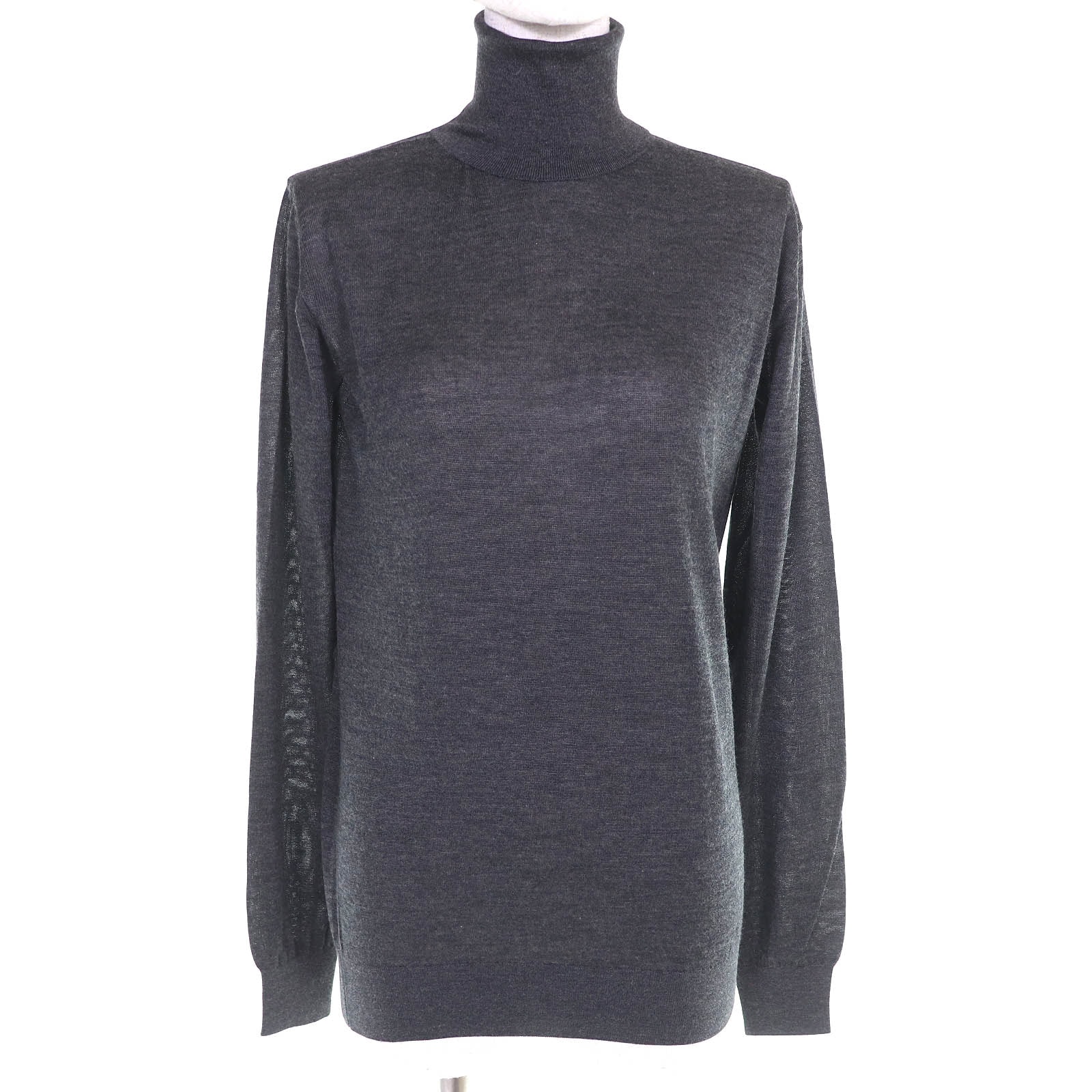 未使用品 エルメス タートルネック 長袖 ニット グレー 34 5H2630DP